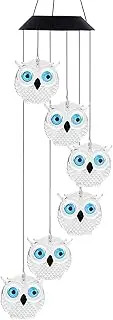 Solar Owl Wind Chimes,Waterproof Outdoor Light up Decoration - Decorative Cute Wind Chimes, Multipurpose Ornament for Yard Porches Garden