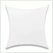 COLOURTREE Outdoor Sun Shade Sail Screen Canopy 16' X 16' 190 GSM White Square