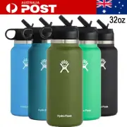 Hydro Flask 32oz Stainless Sport Water Bottle Insulated Drink Cup With Straw Lid