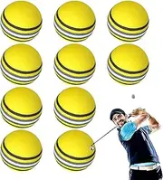 Sponge Golf Ball, 10X Stripe Practice Balls, Family Games, Sport Training Warm-up Aid for Backyard Course