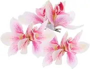 Gatuida 3pcs Cymbidium Hair Clips for Women Tropical Floral Accessories for Beach Weddings Parties and Spring Outings Realistic Design Versatile Styling Options