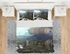 3D Retro Airplane NAO2075 Bed Pillowcases Quilt Duvet Cover Set Queen King Fay