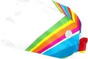 [WOSHJIUK] Working Hat 2 Pack Scrub Caps for Women,Colored Stripes Rainbow,Tie Back Cap Adjustable Scrub Hat