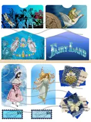 10 Fairyland Blue Collage Sheet Supplies For Scrapbook Junk Journal Card Toppers
