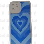 Ziye Cellphone Case For iPhone 12 (6.1"), Blue Heart Design w/ Screen Protector