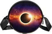 [FVQL] Round Crossbody Bag Purse Messenger Bag Shoulder Bag, moon pattern
