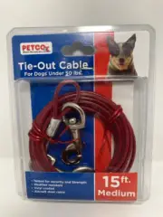 Petco 15 ft Medium Tie-Out Cable for dogs under 50lbs