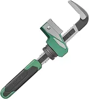 Adjustable Wrench,F-Type Sturdy Pipe Vise Wrench - Light Speed Wrench, Multi-Functional Extension Wrench for Round Pipes, Valve Removal
