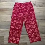 Unbranded Womens Holiday Christmas Snow Flake Pajama Pants Size XL Red