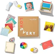 LOVEVERY, The Senser Play Kit + Bonus Book, Baby Development Toys and Gift, Newborn Essentials Including Toys for Tummy time and Gross Motor Skills, 5-6+ Months