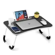Foldable Laptop Table, Portable Lap Desk Bed Table Tray, Laptop Stand Black