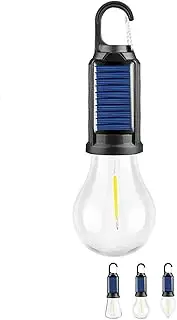 Solar Rechargeable Hooked Camping Light, Vintage Outdoor Tent Ambient Light, Portable, with Clip Hook, for Camping, Emergencie(C)