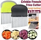 French Fries Kitchen Utensil Chopper Crinkle Cutter Wavy Slicer Potato Cutter