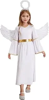 [Miaeowve] Girls Little Angle Paradise Dress-up Bell Long Sleeve Praise Dance Dress with Wing