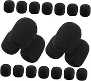 TEMPNAP 20Pcs Microphone Windscreen Covers for Headset Microphone Durable Sponge Protectors for Audio Compatible with Lapel Microphones Essential Mic Supplies