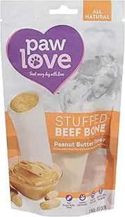 Paw​Love Peanut Butter Stuffed Bone 1 pc (Pack of 6)