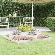 Raised Garden Bed, Elevated Planter Box Plant Container White 112x112x27 cm Solid Wood Pine