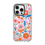 iPhone 16 Pro Clear Case MagSafe Compatible Retro Plants by The Printed Peanut