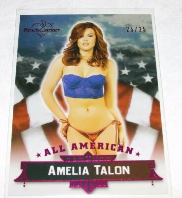 2015 Benchwarmer AMELIA TALON Signature #17 ALL AMERICAN Pink Foil/25 PLAYBOY