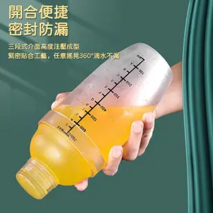 【Dagebeno荷生活】冷熱可用耐衝擊透明搖搖杯 家用飲品調酒茶類雪克杯(530ml二入)