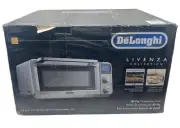De'Longhi Livenza Compact Air Fryer Toaster Oven EO141164M Silver Open Box S88