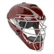 Under Armour Converge Two Tone Adult Baseball/Softball Catcher's Helmet - Maroon