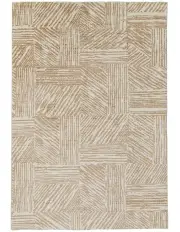 [LOOPSIE] Chita Geometric Washable Rug in Brown