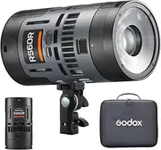 Godox RS60R RGB LED Video Light, 60W Rechargeable Monolight, 1800K-10000K CCT, Full RGB Spectrum, CRI95 TLCI95, 14 FX Effects, DMX/APP Control, USB-C Powered for Filmmaking YouTube Live Streaming
