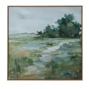 Amalfi Rural Landscape Wall Art Multi-Coloured 60x60x4cm