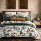 Ranch Life Color Reversible Bedding Set-DUVET AND/OR COMFORTER SET