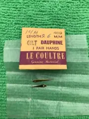 Jaeger Lecoultre Watch Gilt Dauphine Hands Pair, 14-M