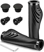 Bike Handlebar Grips, Ergonomic Design, Aluminum Double Lock-on, Mountain Bike Grips, MTB BMX Downhill Foldable Urban Bicycles Grips, Scooter Grips