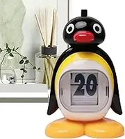 Penguin Calendar Ornament,Animal Decoration - Pressing Perpetual Calendar Ornament Retro for Birthday Living Room Home Friends Decorative Art Piece