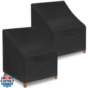 Outdoor Chair Covers Waterproof 2 Pack, High Back Patio Chair Covers for Outd