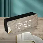 Mirror LED Alarm Clock Night Light Thermometer Digital Clock with USB Charging
