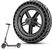 Amitor 8.5 Inch E Scooter Full Tyre Rear Wheel with Rim for Xiaomi M365, Puncture-proof & Abrasion-Resistant One-Piece Solid Rubber Tyres Rear 8 1/2 x 2 with Hub, Robust and Reliable, Easy Assembly, 1