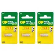 3x 1pc GP 9V Alkaline 29A Battery Multi Purpose/Single Use for Remote Controller
