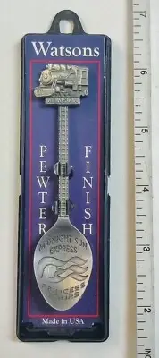 Watsons 4.5" Souvenir Spoon Midnight Sun Express Alaska Princess Tour Pewter USA