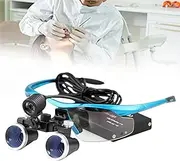 Folding Headband Magnifier, Portable Medical Magnifier 2.5X/3.5X with 3W LED Light, Adjustable Height, Suitable for ENT Microsurgery, Stomatology, Reading, 3.5
