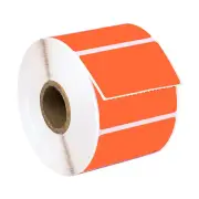 ZEBRA 2.25 x 1.25 ORANGE Direct Thermal Labels - (8) Rolls LP2824 ZP450 LP2844