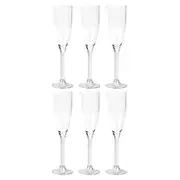 6PK Impact Stemware 160ml Champagne Flute Cup Polycarbonate Drinkware Clear