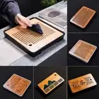 Fu Teas Household Trays Bamboo Tea Tray Chinese Drinking Serving Water Storage