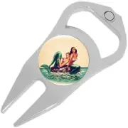 Vintage Mermaids Golf Ball Marker Divot Repair Tool Bottle Opener