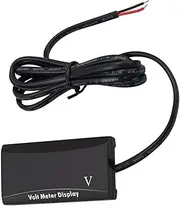 LED Digital Display Voltmeter Waterproof 12V Voltage Gauge for Car & Motorcycle Portable Multi Function Volt Meter White Ideal for Motorbike Battery Testing