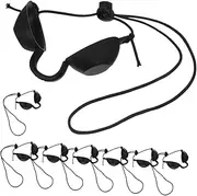 HOMSFOU 8pcs Soft Blackout Eye Mask Uv Goggles for Tanning and Sleep Gentle Eye Care for Sunbathing and Travel Light Blocking for Peaceful Rest