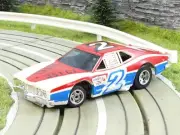 AURORA AFX | FORD MERCURY STOCK CAR | wht - red - blue #2 | NEW | VERY HTF !!!