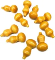 NUOBESTY 20pcs Wooden Gourd Craft Accessories Chinese Knot Pendant Jewelry Supplies DIY Woven Charms Kit
