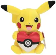 Pokemon Valentines Pikachu 8-Inch Plush [Poke Ball Heart]