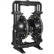 VEVOR Air-Operated Double Diaphragm Pump, 2 inch Inlet & Outlet, Aluminum Alloy Body, 75 GPM & Max 120PSI, Nitrile Diaphragm Transfer Pump for Petrole