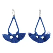 Origami Owl Blue Tassel Chandoliers Earrings